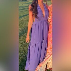 Free People Made For You Purple Halter Neck Maxi Dress